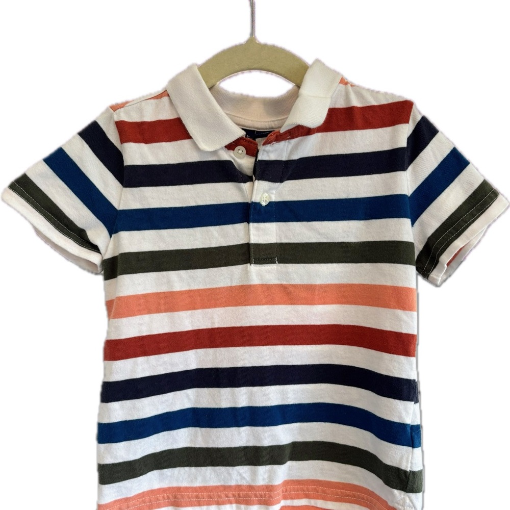 Janie and Jack Multicolor Striped Polo